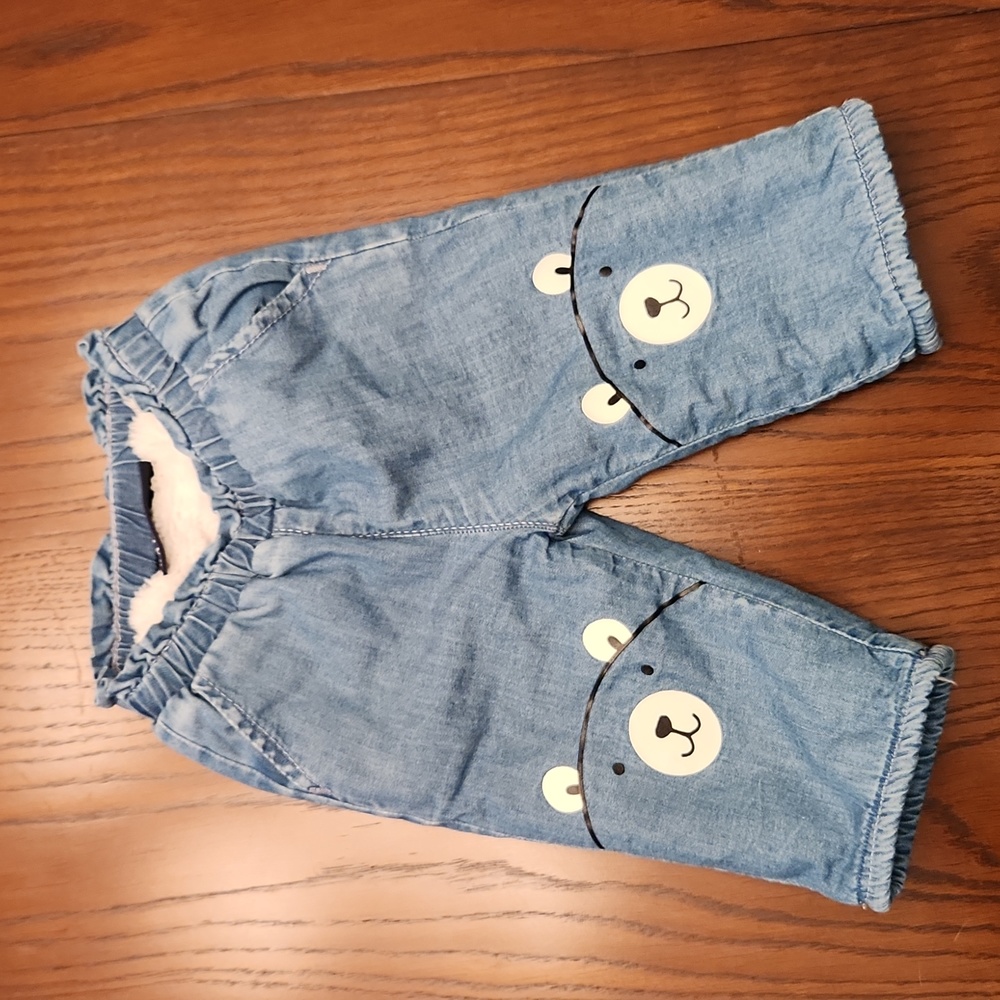 🐻Fur Lined Baby Jeans